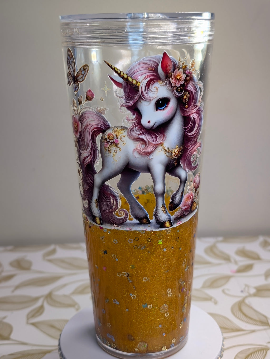 Unicorn Gold tumbler