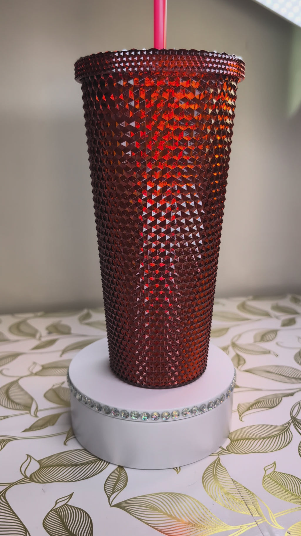 Red Sparkle Tumbler 24oz