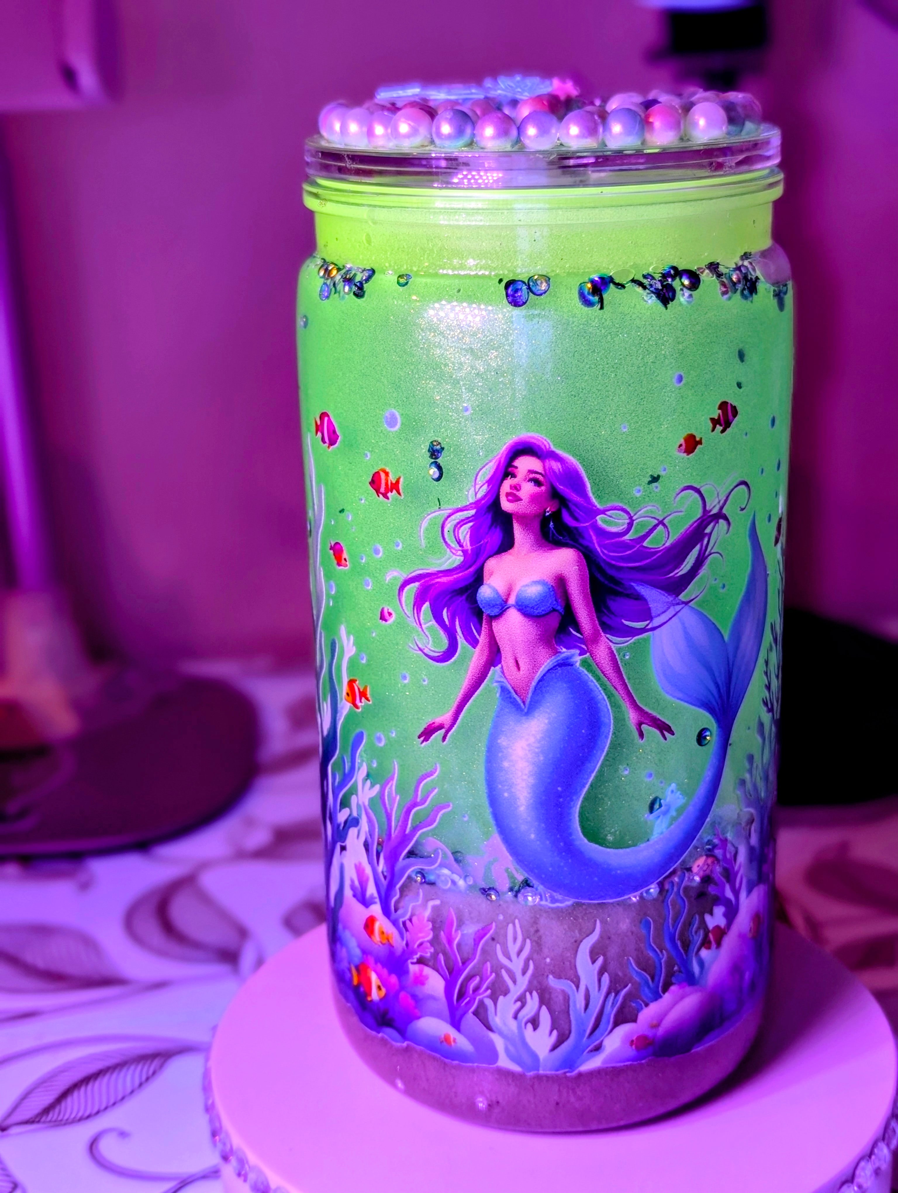 Glow in dark Mermaid Beach Tumbler
