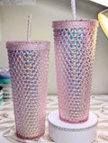 26oz Pink Holographic tumbler
