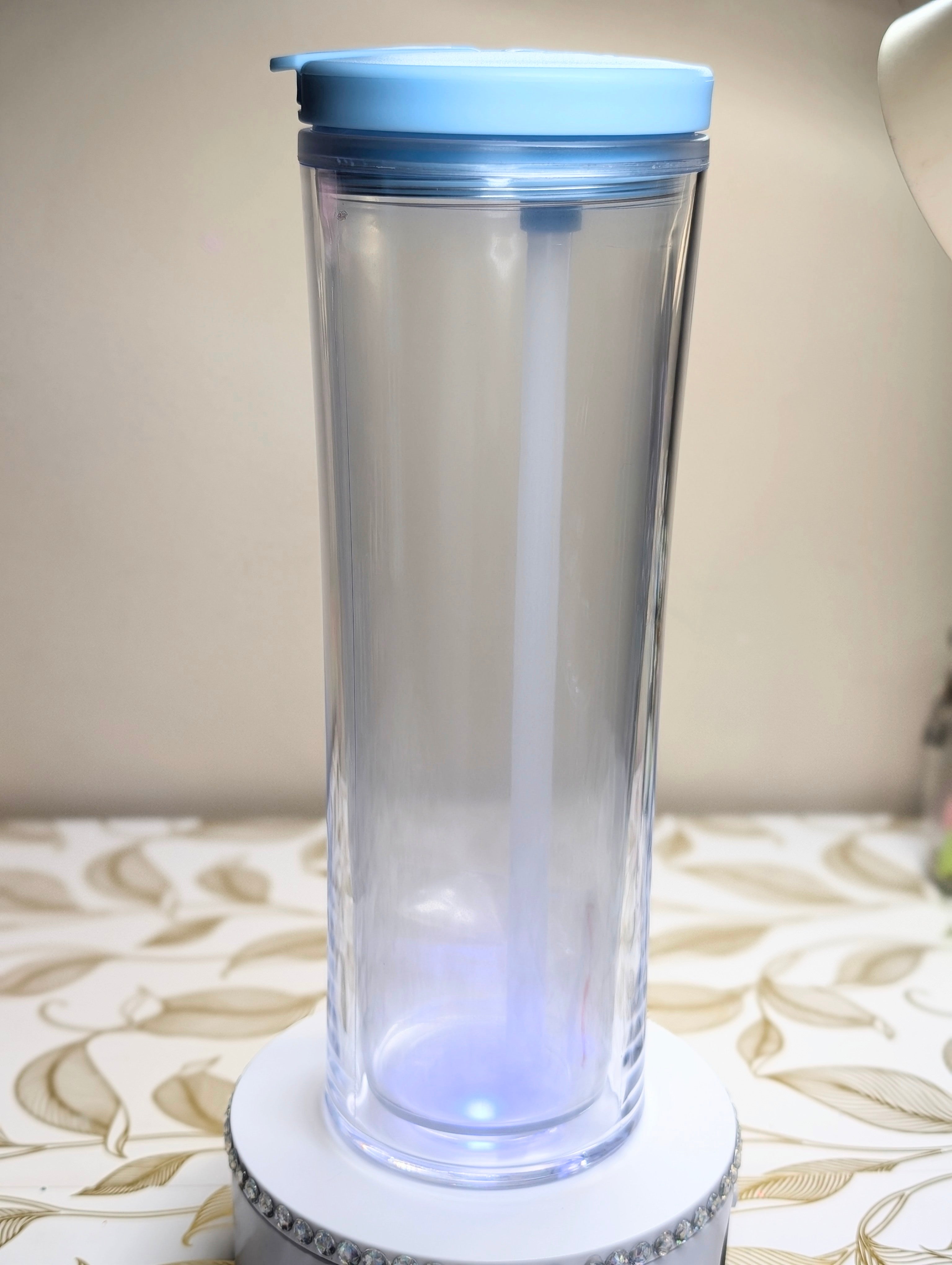 25oz Glow in the Dark Blue Water bottle
