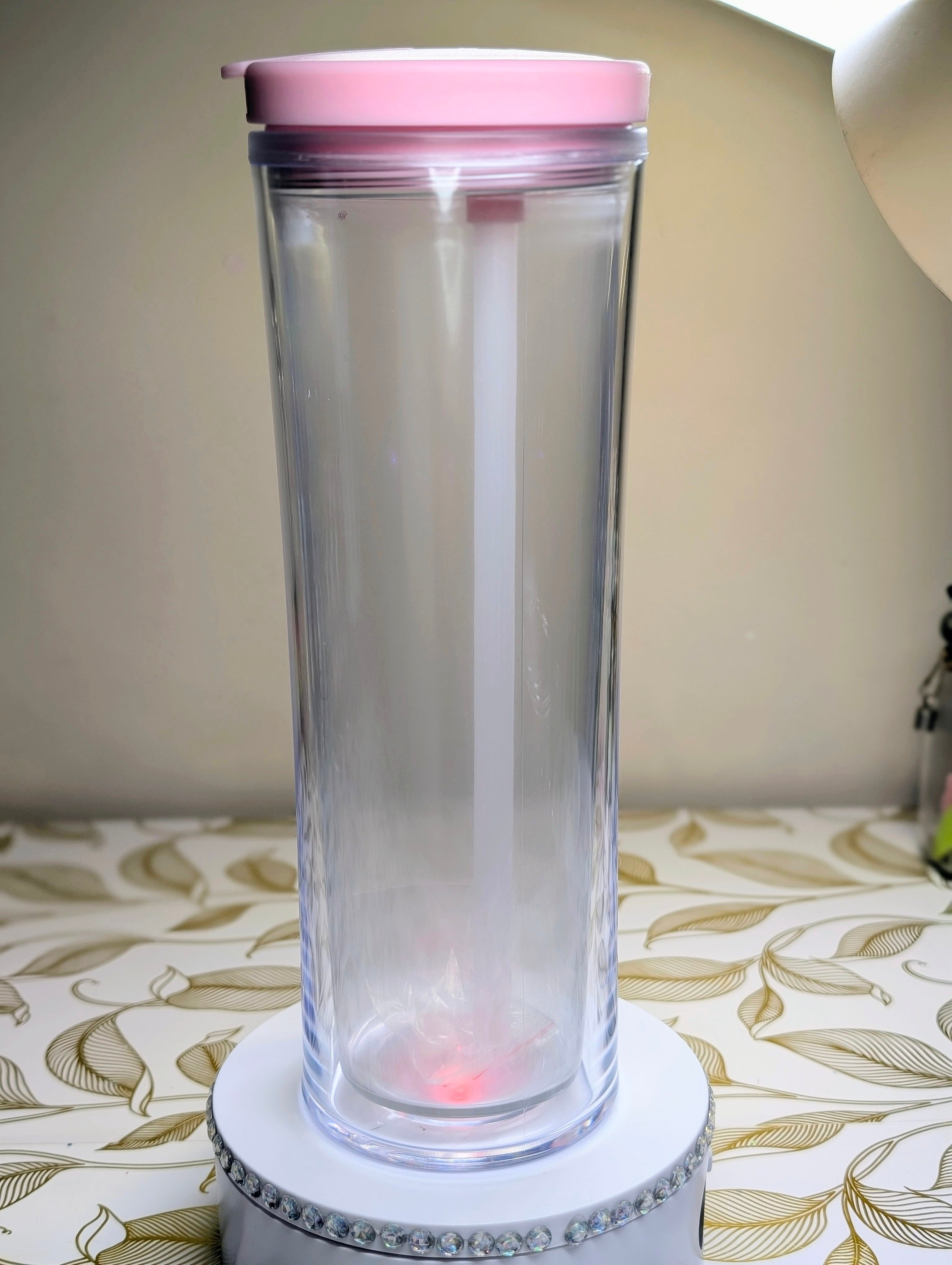 25oz Glow in the Dark Pink Water Bottle