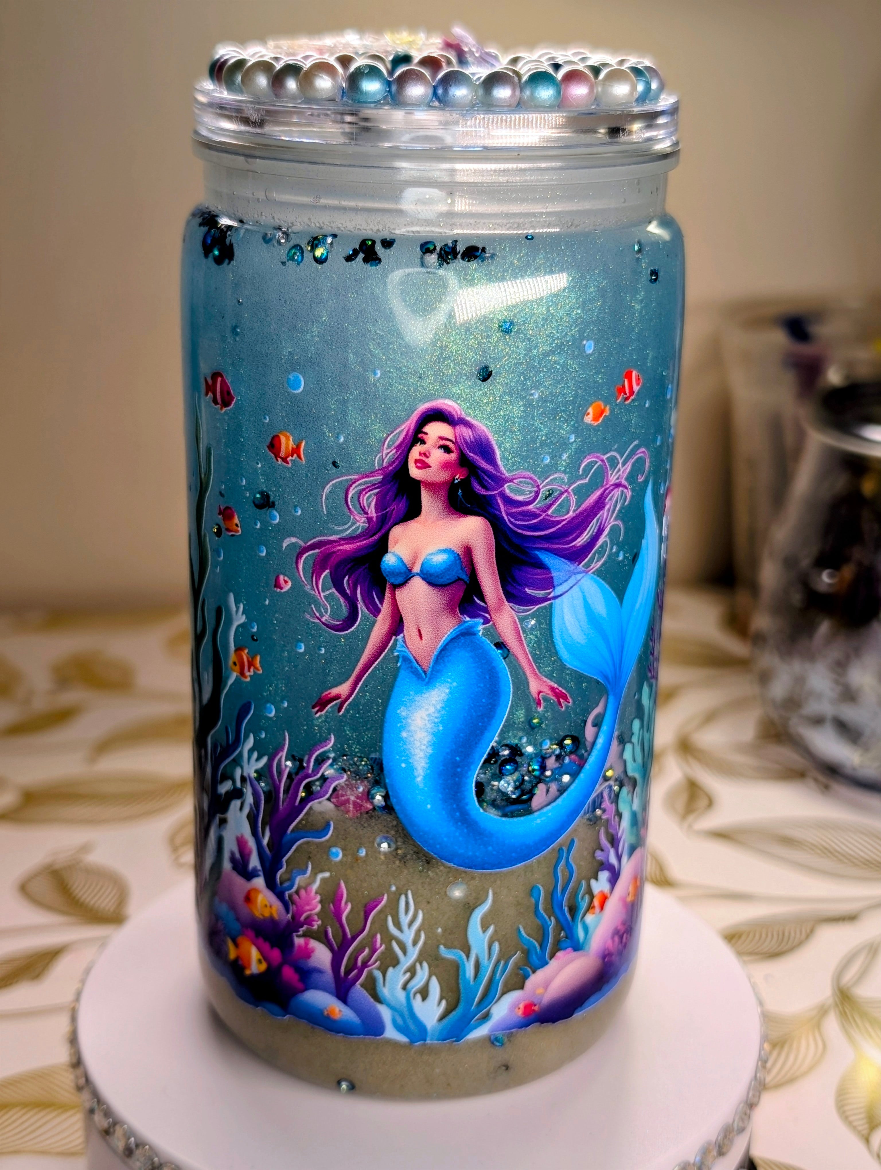 Glow in dark Mermaid Beach Tumbler