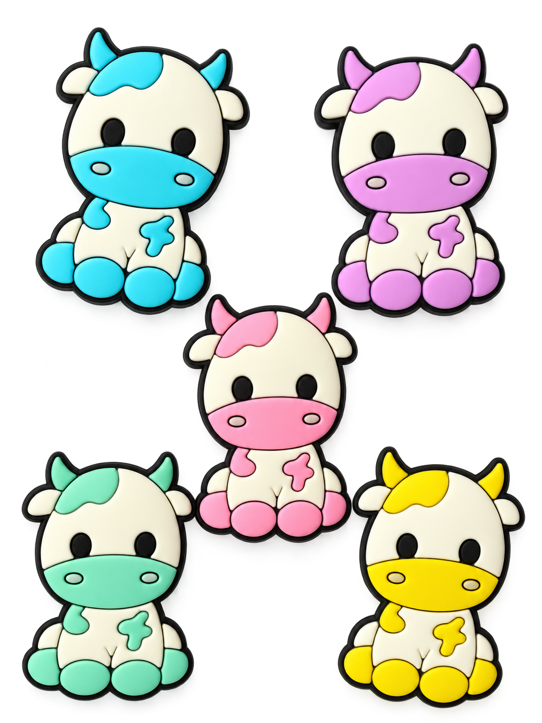 Cow straw toppers