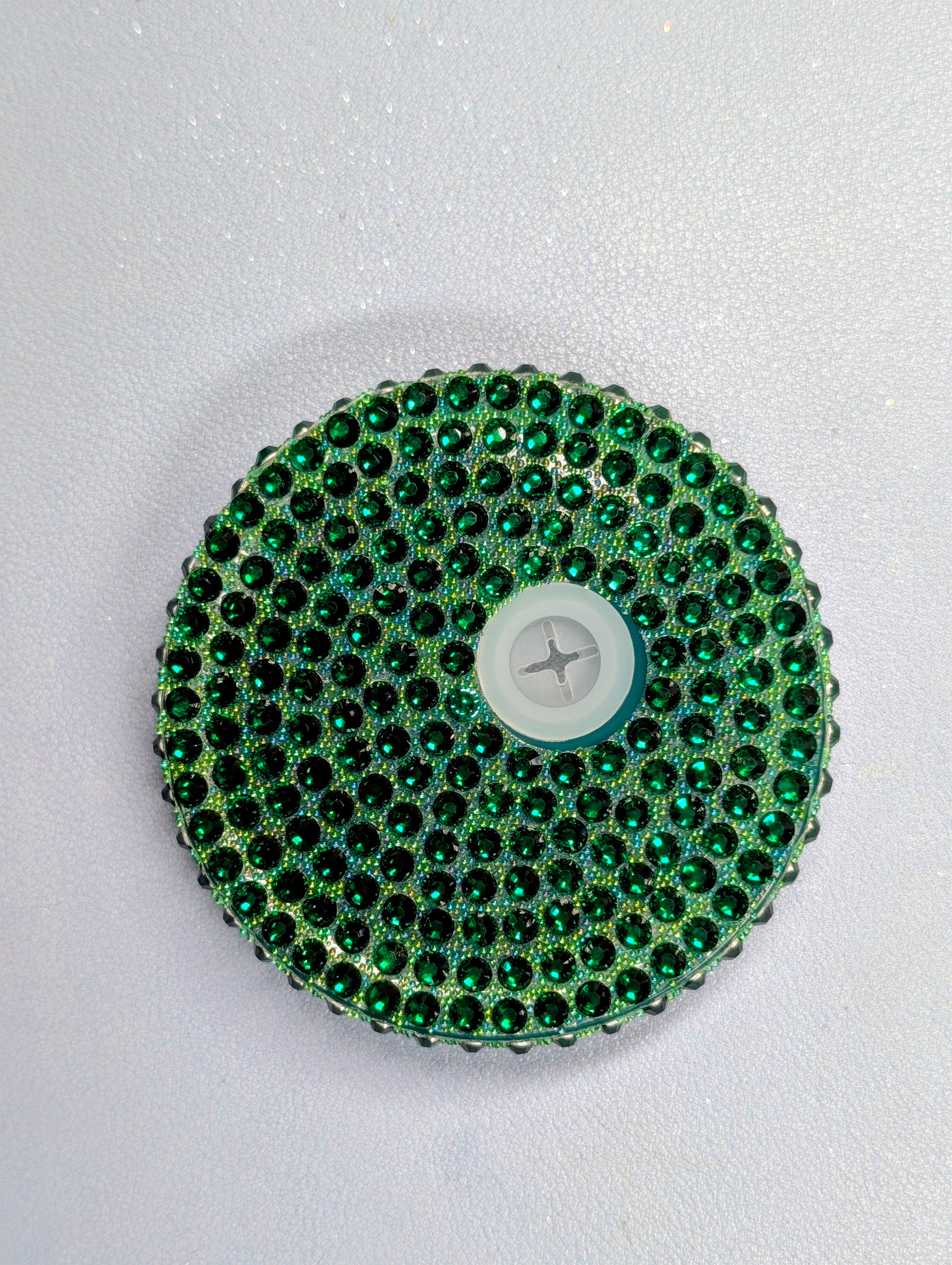 Emerald Green Rhinestone Lid