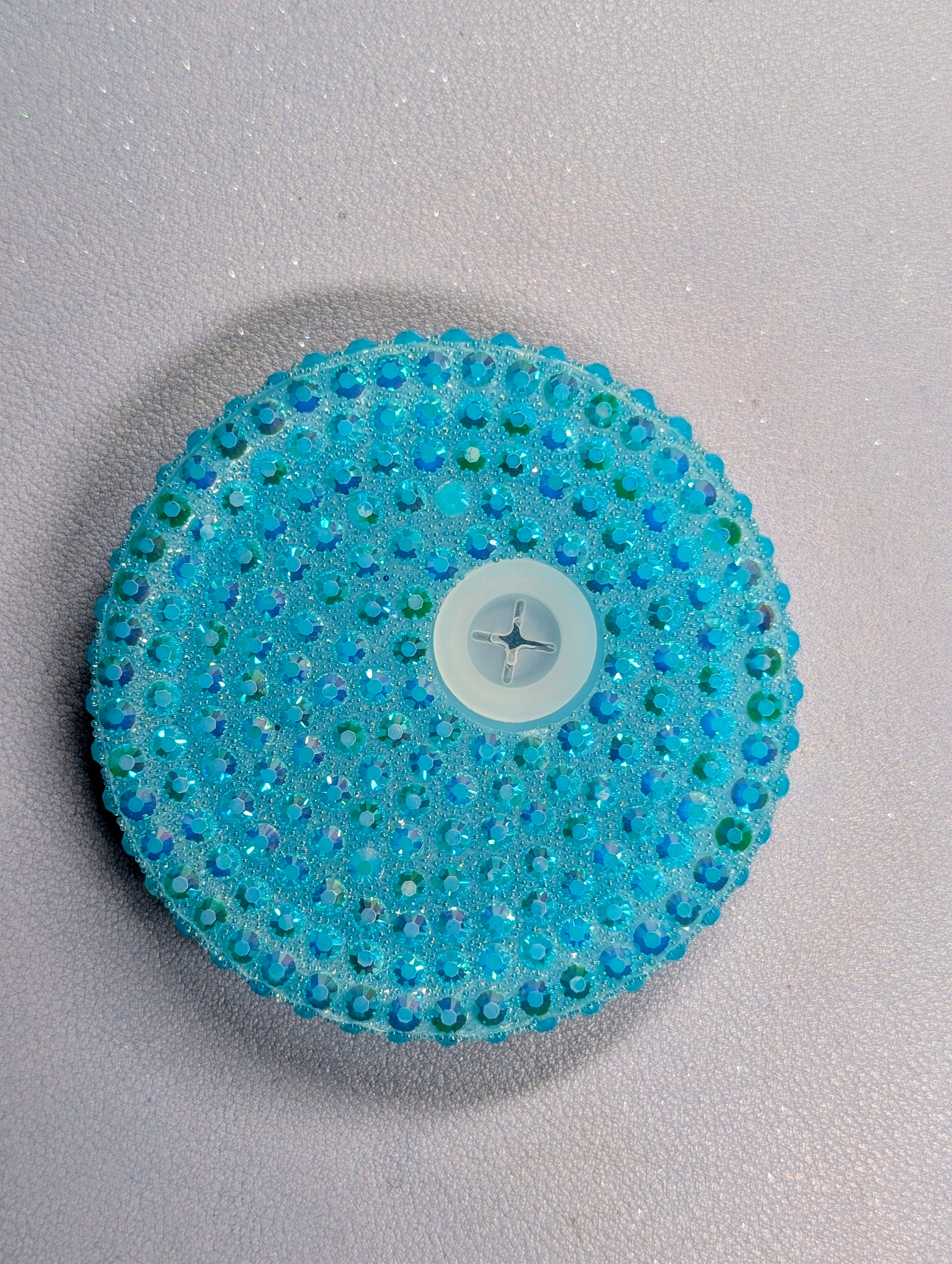 Light blue Rhinestone lid