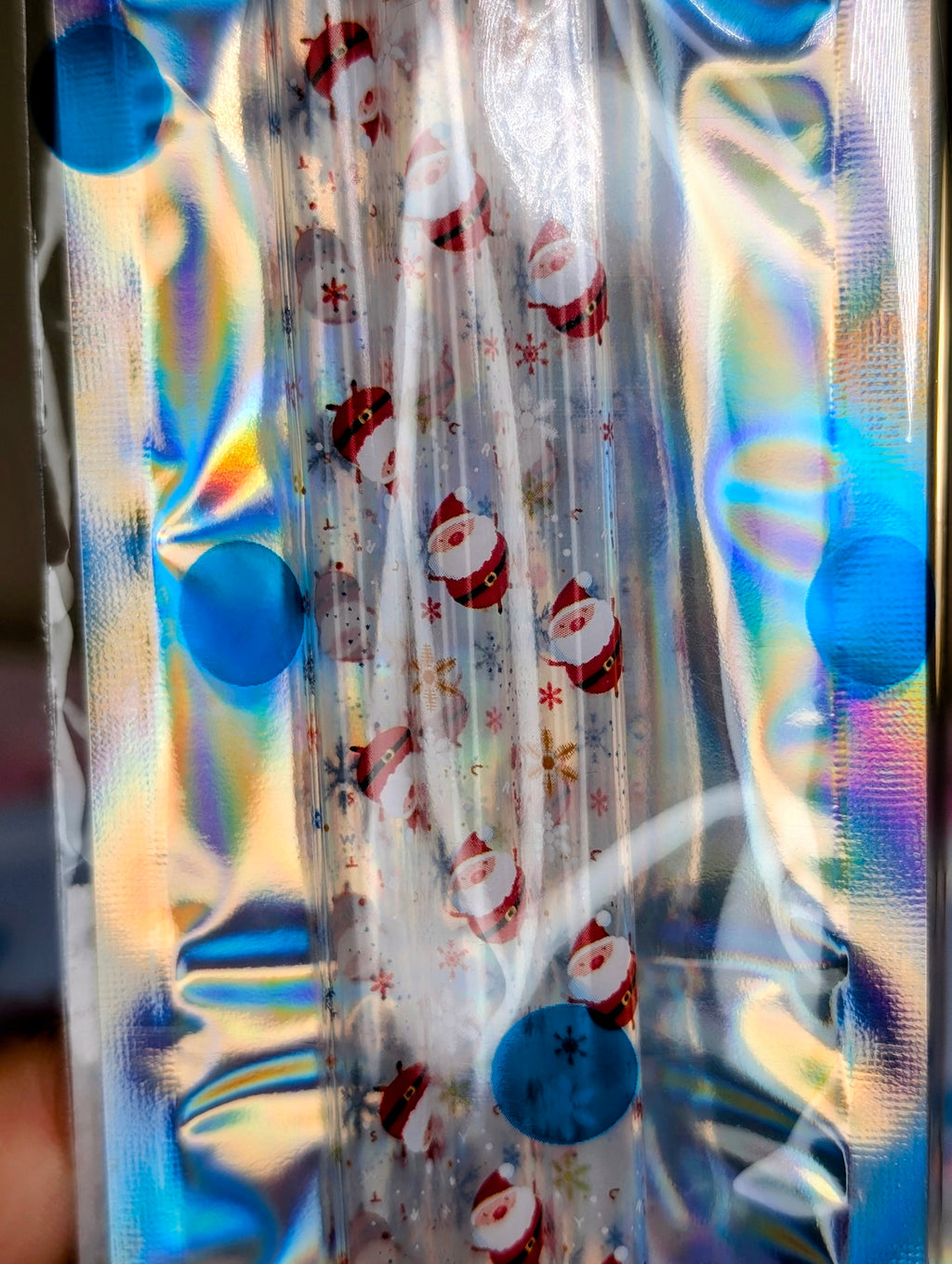 Santa Reusable Plastic Straws