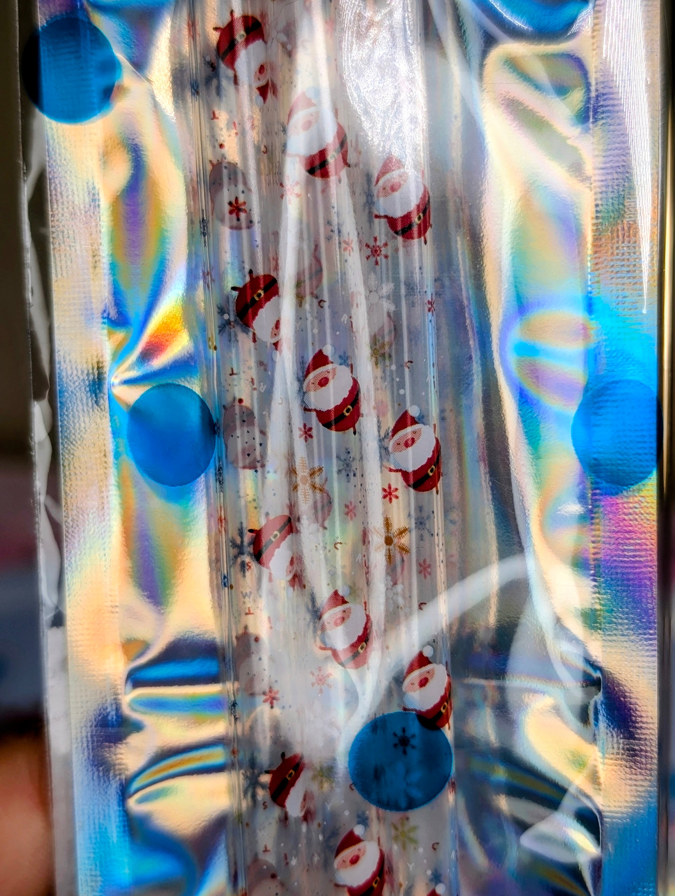 Santa Reusable Plastic Straws